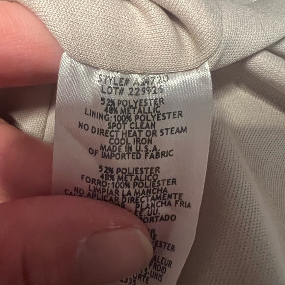 Betsy Adam Silver Shimmery Glittery Dress - Picture 10 of 10